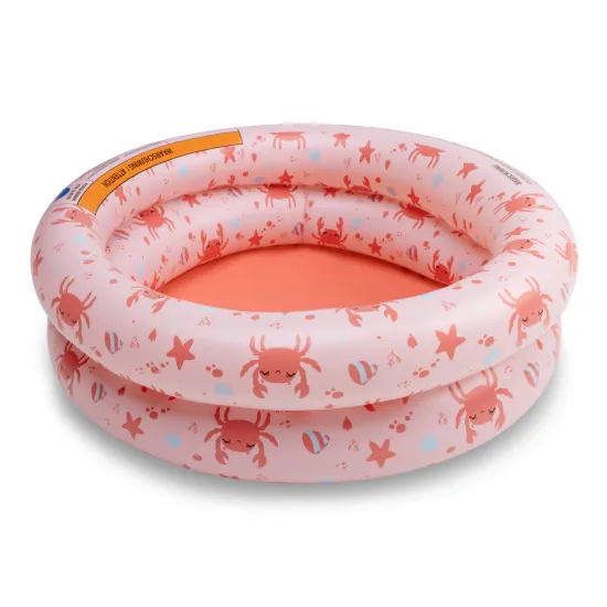 A Swim Essentials kisméretű, kerek, felfújható rákmotívumú medence kisgyermekek számára készült.