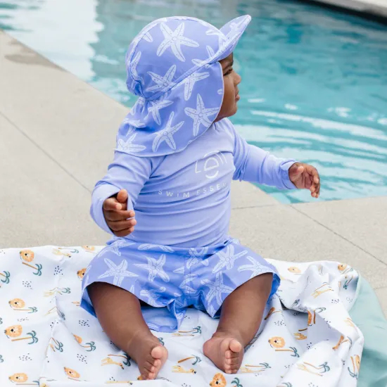 Swim Essentials úszópóló UPF 50+ Pure Tones Lila színnel UV gyermek úszó póló lila Swim Essentials
