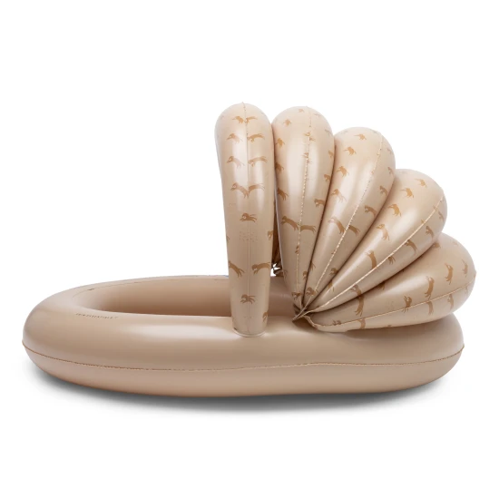 Gyermek felfújható medence baldachinos Brown Leopard - barna medence leopárd mintával.