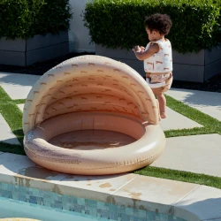 Felfújható medence baldachinos Brown Leopard 100 cm