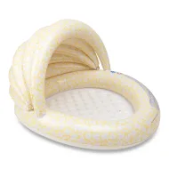 Felfújható úszómedence baldachinos Virágos sárga 100 cm