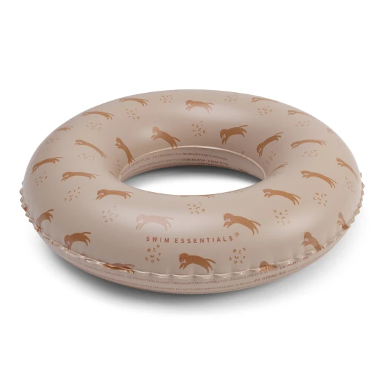Gyermek felfújható kerékpár Swim Essentials leopárd mintával barna színben - átmérője 55 cm