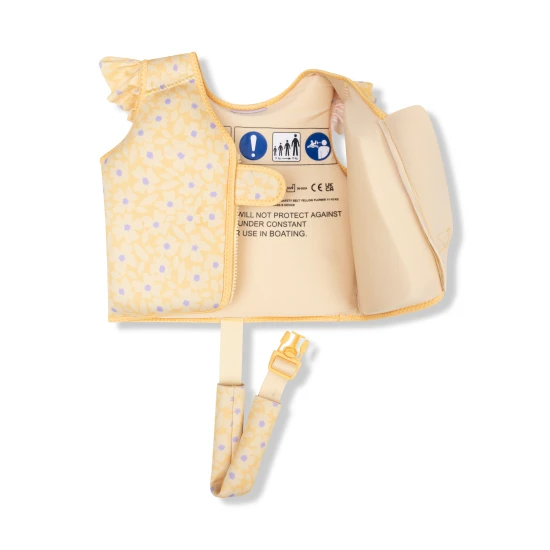 Stílusos és biztonságos úszómellény gyerekeknek Swim Essentials Florisy sárga