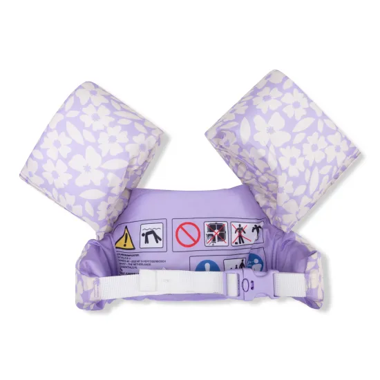 Stílusos és biztonságos úszómellény ujjakkal gyerekeknek, Swim Essentials Floris lila