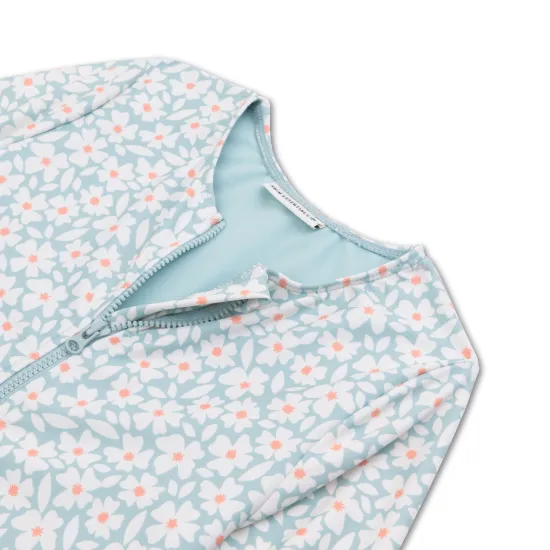 Gyermek lány fürdőruha hosszú ujjú UPF 50+ Florish green Swim Essentials