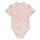 Lányok rövid ujjú UPF 50+ fürdőruha Beige Leopard Swim Essentials