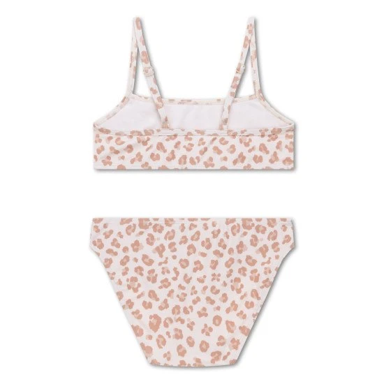 Gyermek fürdőruha lány bikini UPF 50+ Leopard bézs színnel | Swim Essentials
