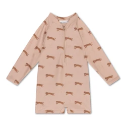 Fürdőruha kezeslábas UPF 50+ Brown Leopard színnel Fürdőruha kezeslábas UPF 50+ Brown Leopard színnel