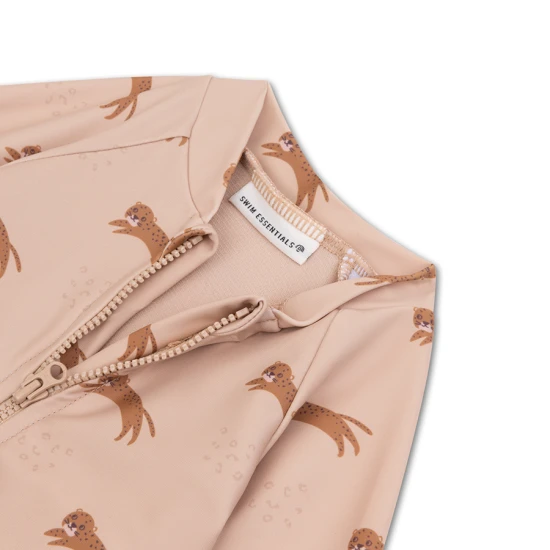 Fürdőruha kezeslábas UPF 50+ Brown Leopard Swim Essentials anyaggal