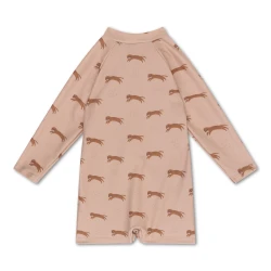 Fürdőruha kezeslábas UPF 50+ Brown Leopard színnel Fürdőruha kezeslábas UPF 50+ Brown Leopard színnel