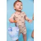 Fürdőruha kezeslábas UPF 50+ Brown Leopard Swim Essentials anyaggal