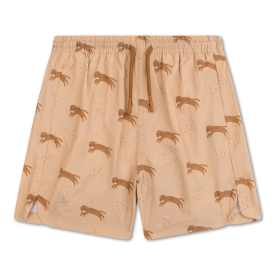 Gyerek fiú fürdőruha rövidnadrág UPF 50+ Brown Leopard Swim Essentials anyaggal