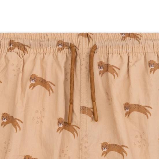 Gyerek fiú fürdőruha rövidnadrág UPF 50+ Brown Leopard Swim Essentials anyaggal