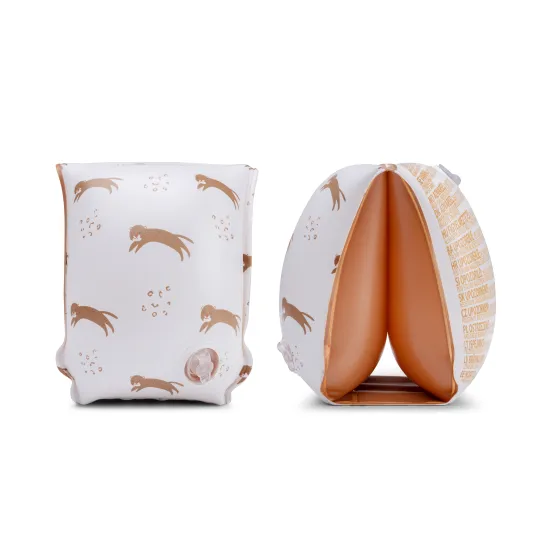 Gyermek felfújható Swim Essentials Brown Leopard ujjatlan gyerekeknek, ideális úszáshoz a medencében és a tengeren