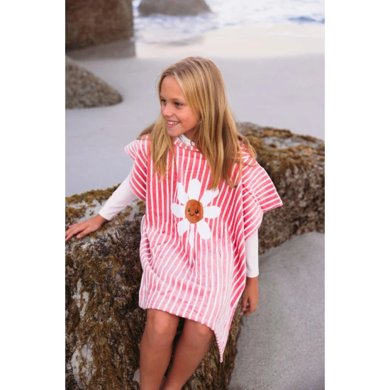 Daisy Flowers gyermek strandponcso 65 x 65 cm kapucnival a Swim Essentialstol
