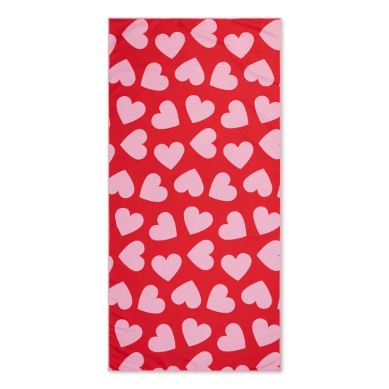 Gyorsan száradó mikroszálas strandtörölköző 135 x 65 cm Hearts Swim Essentials