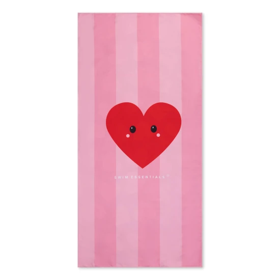 Gyorsan száradó mikroszálas strandtörölköző 135 x 65 cm Hearts Swim Essentials