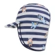 A praktikus csíkos nyári sapka nyakvédővel a Swim Essentials Bluey motívummal megvédi a gyerekeket az UV sugárzástól.