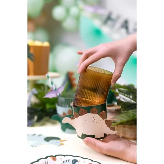 Dinoszaurusz motívumú pohárhuzatok minden gyerekbulihoz.