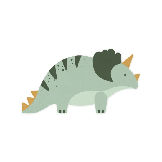 Játékos dinoszaurusz formájú szalvéták kis születésnapi bulikra.