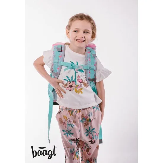 Iskolatáska Zippy Flamingó BAAGL márkájú 