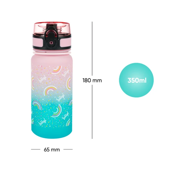 Tritán palack gyerekeknek Gradient Rainbow 350 ml