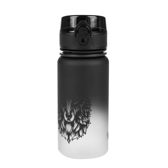 Tritán palack Gradient Wolf 350 ml, zárható fedéllel és hurokkal