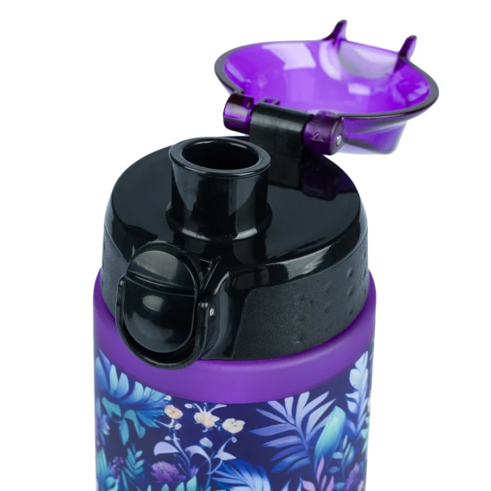 Tritán flakon Jungle Panda 700 ml, zárható fedéllel és hurokkal.