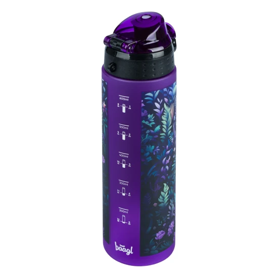 Tritán flakon Jungle Panda 700 ml, zárható fedéllel és hurokkal.