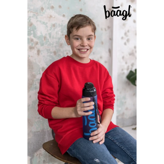Tritán óceánkék 700 ml-es flakon praktikus hurokkal és zárható fedéllel.