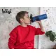 Tritán óceánkék 700 ml-es flakon praktikus hurokkal és zárható fedéllel.