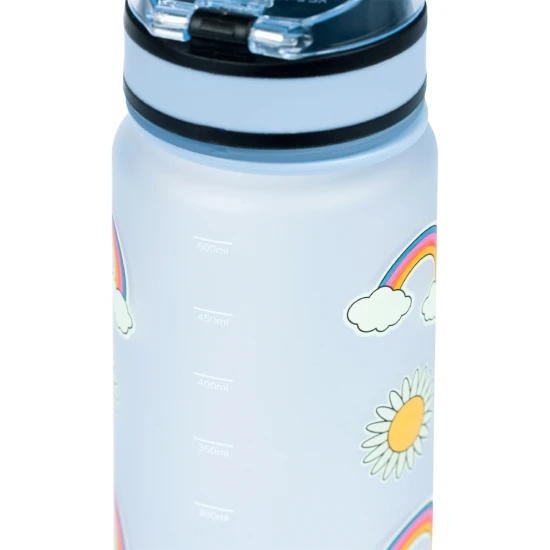 Tritan palack Hippie 500 ml hurokkal és zárható fedéllel, ideális iskolai italokhoz