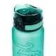 Tritan flakon Green 800 ml hurokkal és zárható fedéllel - ideális iskolai italokhoz.