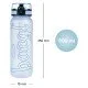 Tritan palack Dast Blue 800 ml zárható fedéllel és szűrővel gyümölcsitalokhoz - ideális iskolába és kirándulásra.