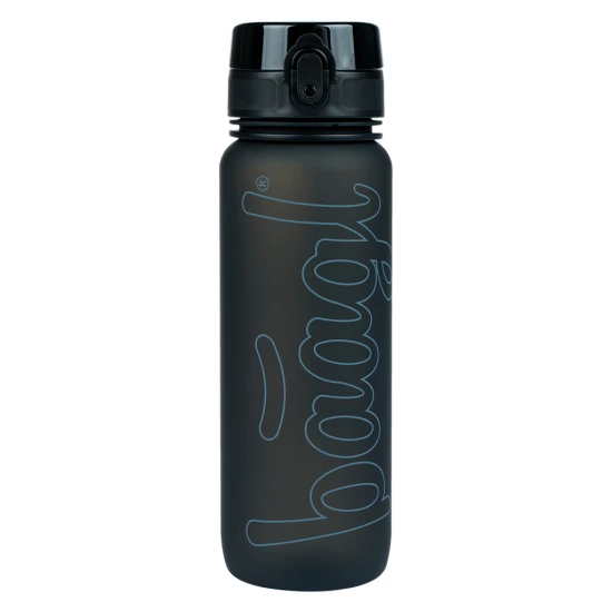 Tritán flakon Fekete 800 ml hurokkal és szűrővel, ideális iskolába, sportoláshoz és kirándulásokhoz, BPA, PVC és ftalát mentes.