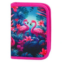 Egyszintes tolltartó Flamingók