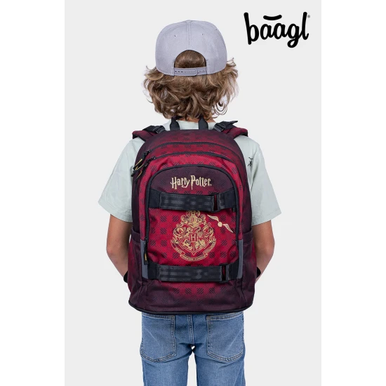 Baagl Iskolatáska Skate Harry Potter Roxfort bordó A-35392