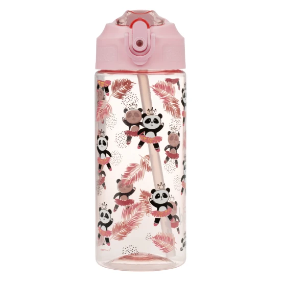 Baagl Tritán kulacs szívószállal, Panda, 500 ml A-35409