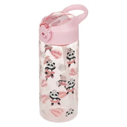 Tritán kulacs szívószállal, Panda, 500 ml