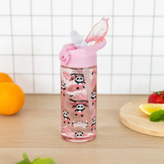 Baagl Tritán kulacs szívószállal, Panda, 500 ml A-35409