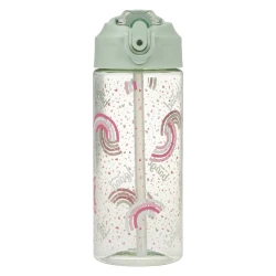 Tritán kulacs szívószállal, Szivárvány, 500 ml