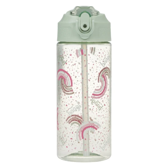 Baagl Tritán kulacs szívószállal, Szivárvány, 500 ml A-35410