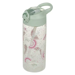 Tritán kulacs szívószállal, Szivárvány, 500 ml