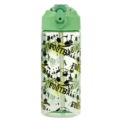Tritán kulacs szívószállal, Foci, 500 ml