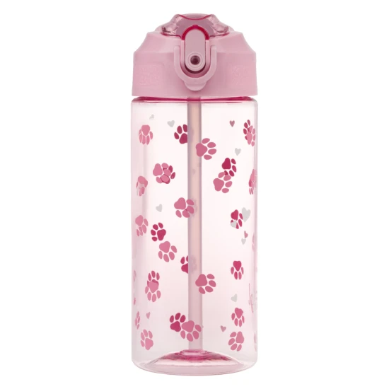 Baagl Tritán kulacs szívószállal, Paws, 500 ml A-35413