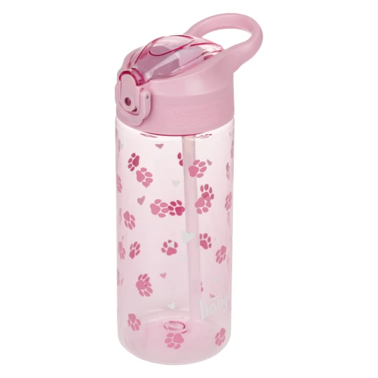 Baagl Tritán kulacs szívószállal, Paws, 500 ml A-35413