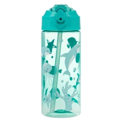 Tritán kulacs szívószállal, Delfin, 500 ml