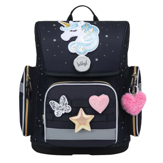 Baagl Ergo Unicorn Gold iskolatáska A-35591