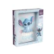 B6 jegyzetfüzet Stitch-el, 3D karakterrel, puha tapintású, ideális jegyzetelésre