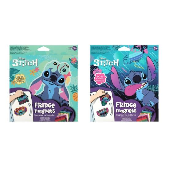 DIY mágnesek Stitch Blue - kreatív készlet mágnesek készítéséhez 10 színes fóliával és 4 mágnessel